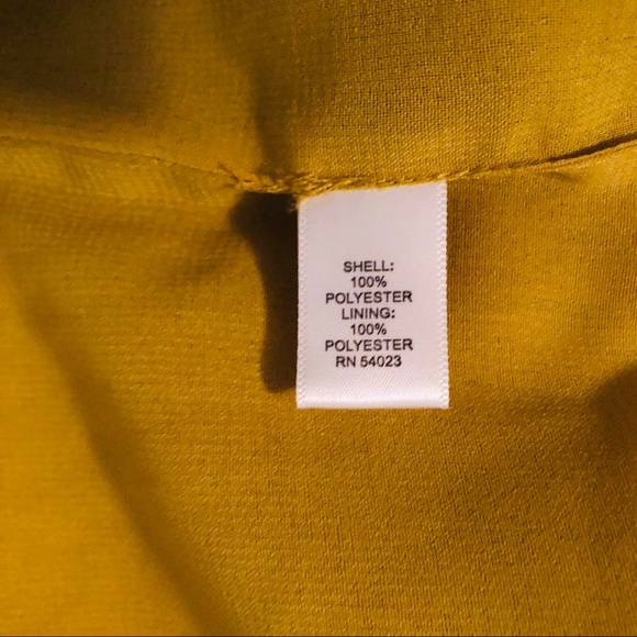 Banana Republic Mustard Color Dress With Ruffles - Picture 6 of 7